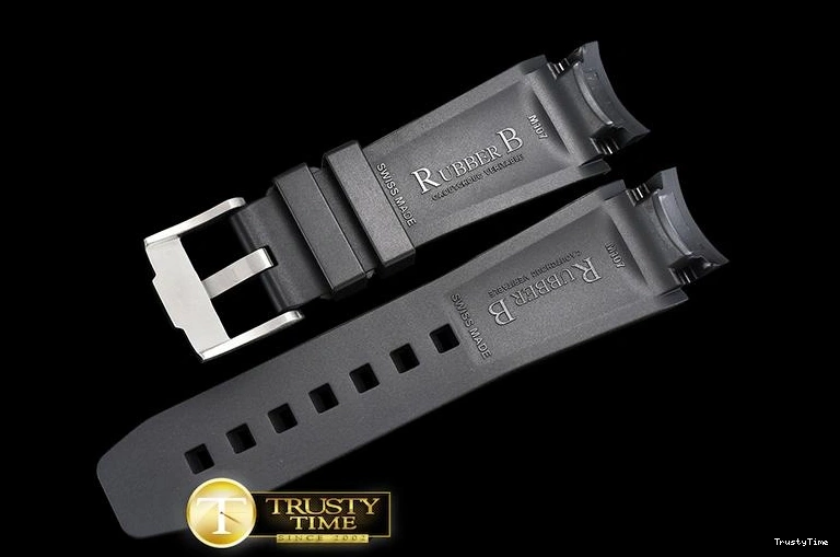 0121 Original ROLACC028D – Rubber B Black Vulcanized Strap For Rolex DeepSea 839